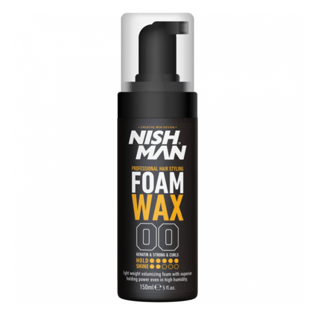 nish man foam wax Espuma Fijadora NISH MAN 00 Foam Wax 150ml - Imagen 1