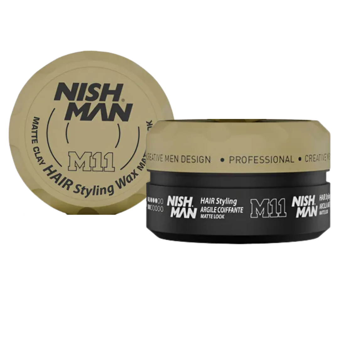 nish (3) Cera NISH MAN M11 Matte Clay Matte Look 150ml - Imagen 1