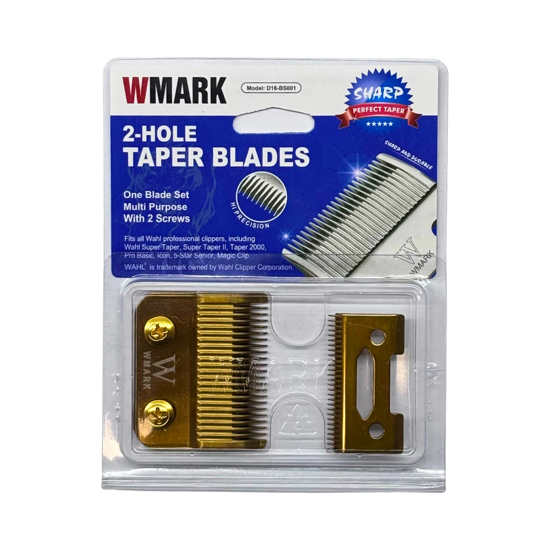 cuchilla-clipper-wmark-taper-extravagantebarber Cuchilla Clipper WMARK 2-Hole Taper Blades - Imagen 1