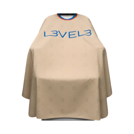 Capa LEVEL3 Cuello Silicona Beige Borde Rojo