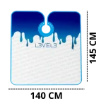 Capa LEVEL3 Cuello Silicona Blanca Borde Azul - Imagen 3