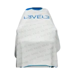 Capa LEVEL3 Cuello Silicona Blanca Borde Azul