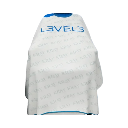 Capa LEVEL3 Cuello Silicona Blanca Borde Azul