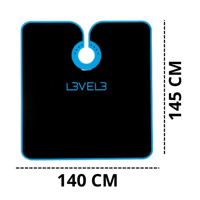Capa LEVEL3 Cuello Silicona Negra Borde Azul - Imagen 3