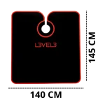 Capa LEVEL3 Cuello Silicona Negra Borde Rojo - Imagen 3