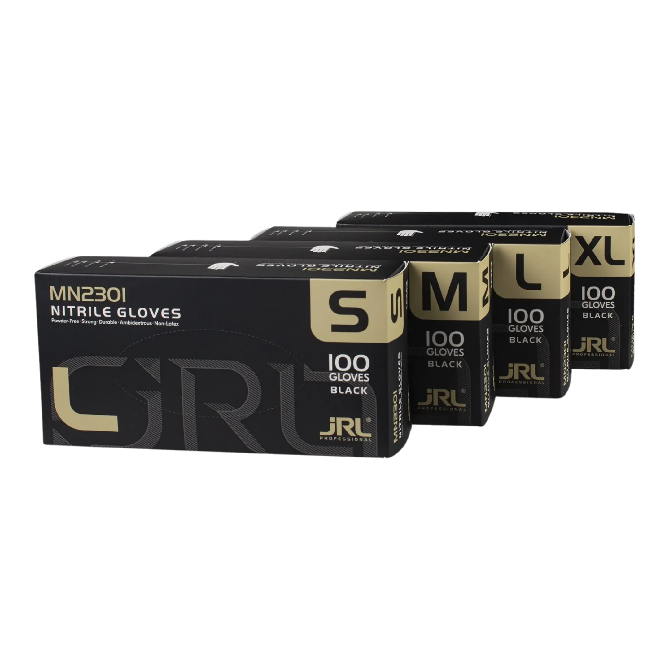 guante-nitrilo-jrl-negro-extravagantebarber Guantes de Nitrilo JRL Negro - Imagen 1